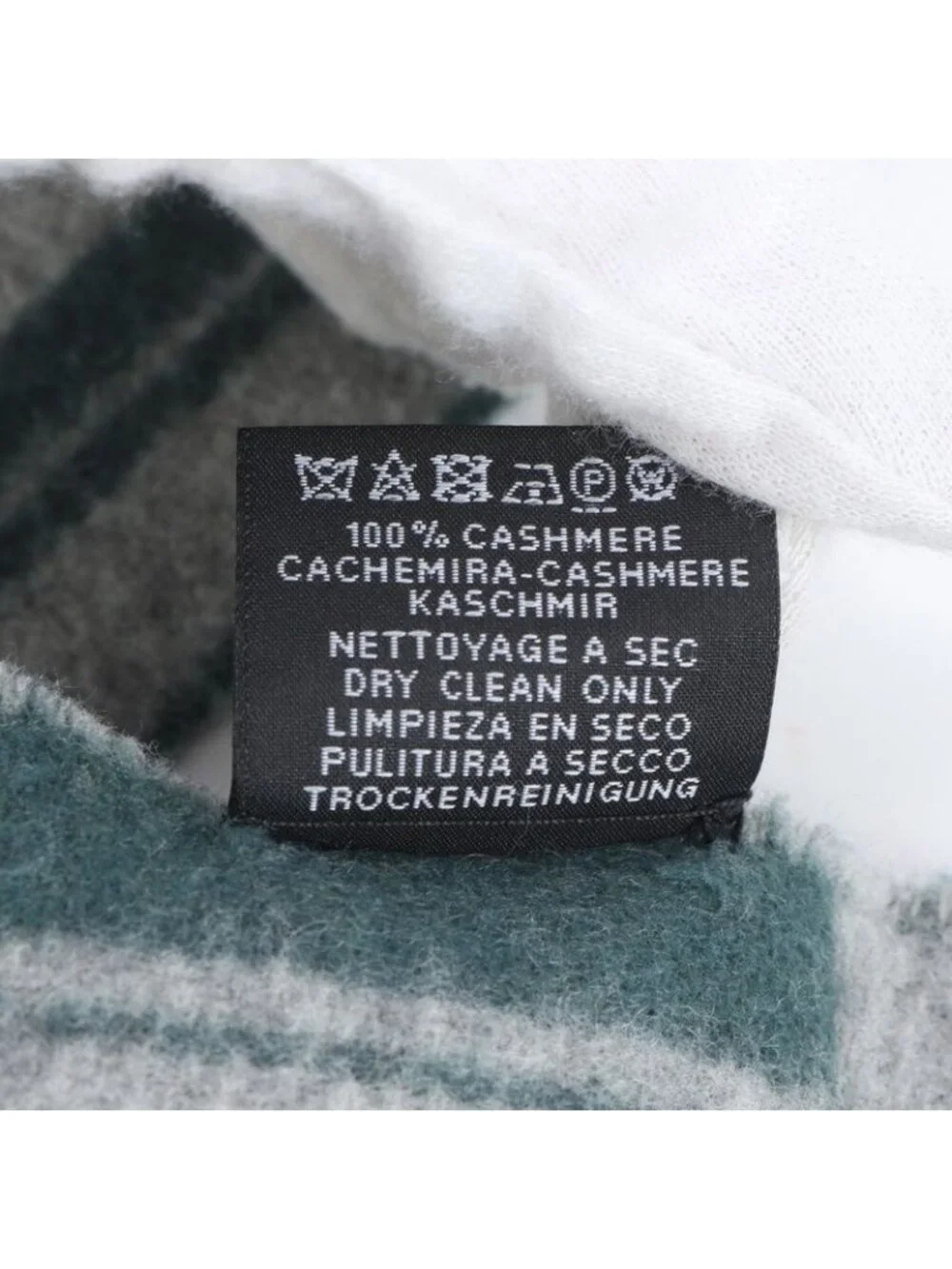 ★SOLD★ Hermes Tagged Band de Repo Cashmere 100% Scarf Bicolor Shawl - Picture 4 of 4